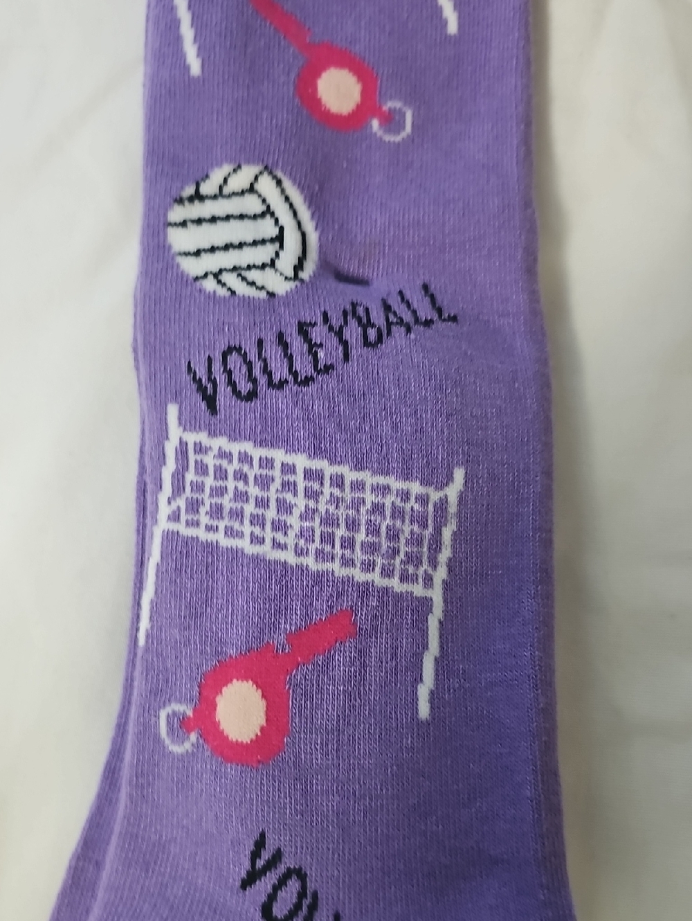 Foozys Volleyball Themed Knee-High Socks Women's Size 9-11 Purple New